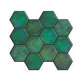Peel and Stick 3D Tiles Forest Green Peel and Stick Tiles - Mosaicowall Mosaicowall Forest Green Peel and Stick Tiles
